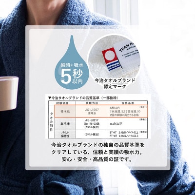 (今治タオル)HOTELALAバスローブ Mサイズ(グレー)【I003450MGY】