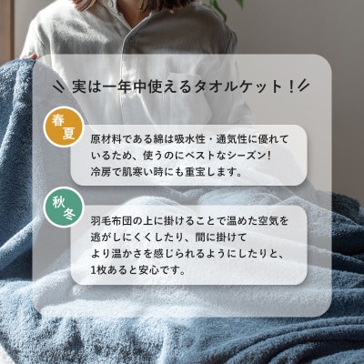 (今治タオル)タオルケット　かろやかカロケット(スカイグレー)【I003500KT1SGY】