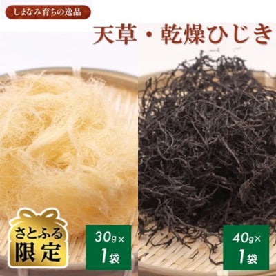 【さとふる限定】【村上水産】今治産しまなみアソート2袋セット(天草・ひじき)