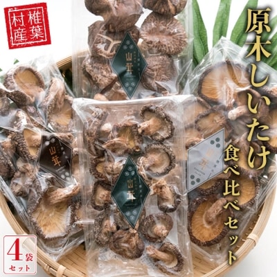 原木しいたけ 4種 食べ比べセット 【椎葉村産】 【どんこ 香信 小粒どんこ 徳用カケ葉】 椎茸