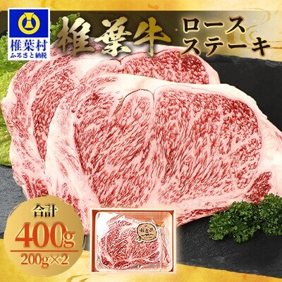 宮崎県産 椎葉牛 ロースステーキ【400g】お試しステーキソース付き TK-26