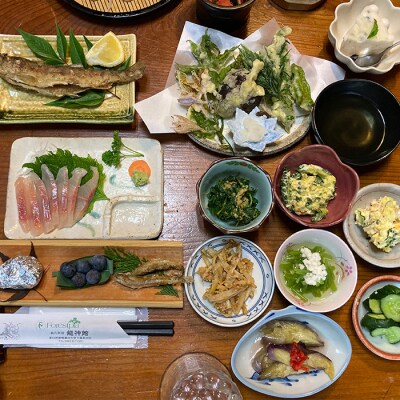 【宿泊券】森の民宿 龍神館 1泊2日朝食・夕食付プラン(子供1名:小学生)