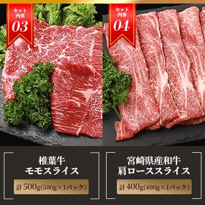 総重量1.7kg!【3種の牛肉】すき焼き食べ比べセット【椎葉牛・椎葉プレミアム牛・宮崎県産和牛】