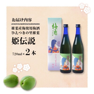 椎葉村産梅使用 梅酒「姫伝説」720ml×2本