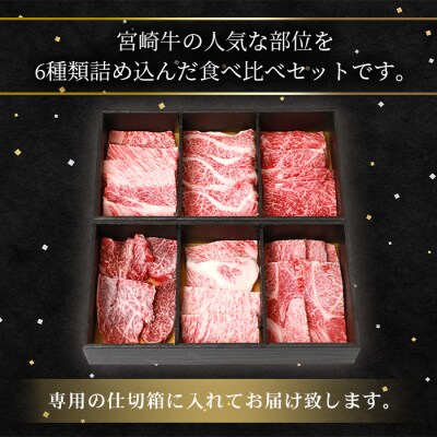 【3D冷凍】宮崎牛 6部位 食べ比べ 焼肉セット【3D冷凍技術】【急速冷凍】MT-48