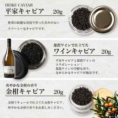 【世界三大珍味×日本三大秘境】HEIKE CAVIAR3種食べ比べセット20g×3【簡易包装】
