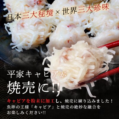 【日本三大秘境×世界三大珍味】キャビア焼売 8個入り×2パック&平家キャビア 5gセット