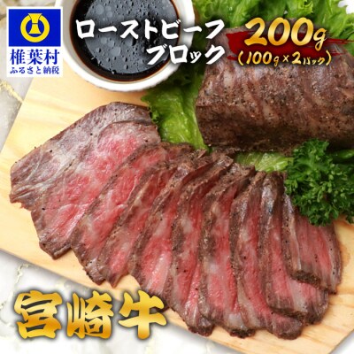 宮崎牛 ローストビーフブロック 100g×2P 計200g TK-89