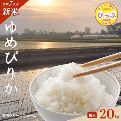 【先行予約】【菅原クリーンファーム】2025年産 ゆめぴりか 20kg 精米 特Aランク