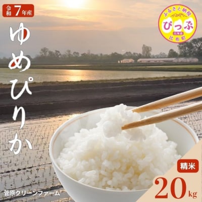 令和7年産 ゆめぴりか 20kg 精米【菅原クリーンファーム】