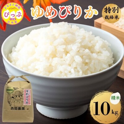 【令和8年産 新米先行受付】特別栽培米 ゆめぴりか 精米 10kg(5kg×2) 【西間農園】