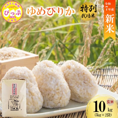 【先行受付】【西間農園】 特別栽培米 ゆめぴりか みがき玄米 10kg【1月から2月上旬発送】 