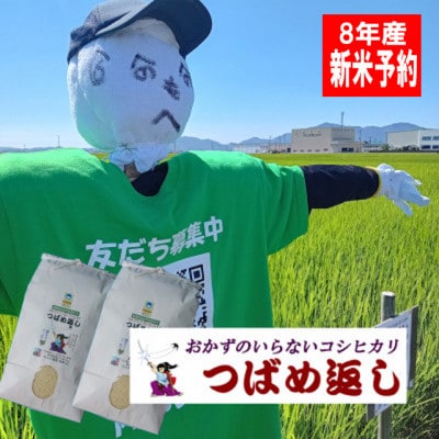 【8年産新米先行予約】おかずのいらないコシヒカリ「つばめ返し」白米10kg(5kg×2袋)