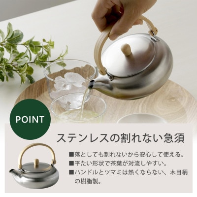 茶考具　平型急須　つる手