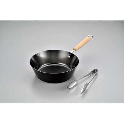 深型フライパン26cm 燕製高級トング付