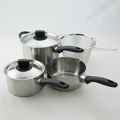 創燕　キッチン3点セット(片手鍋16cm・行平鍋18cm・ミニパスタポット18cm)