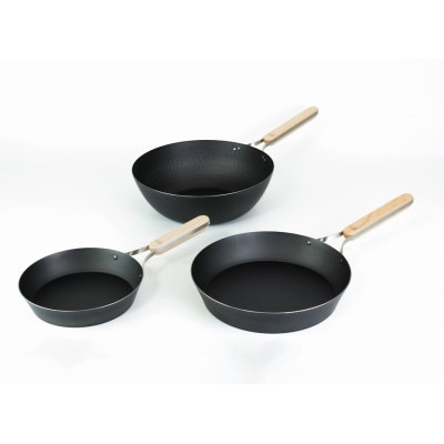 enzo 鉄フライパン20cm&26cm&中華鍋28cmセット TMB-2359