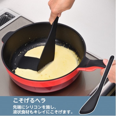 RHF-961レミパンプラス(レッド)こそげるヘラセット