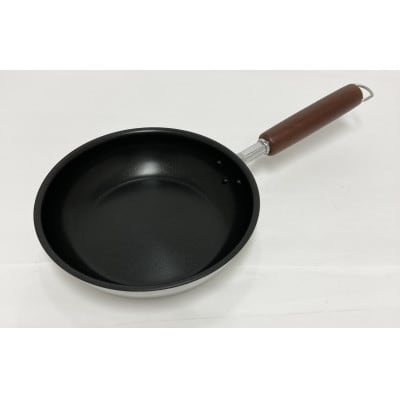 熱伝導のよい二層鋼内面フッ素樹脂加工・フライパン20cm