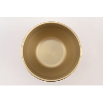 チタン鎚目二重ぐい呑み　1個シャンパンゴールド