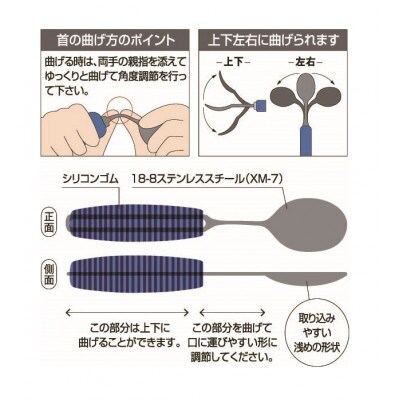 フレックスメタルスプーン・先割れ(兼用)・大・イエロー