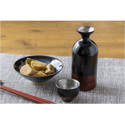 漆磨　影炎　二重徳利1.5合