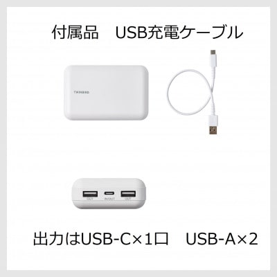 ツインバード　モバイルバッテリー[10000mAh](AV-9110W)