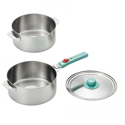 EJQ-1000 燕熟の技 ステンレス鍋18cm&20cm 着脱ハンドル付き