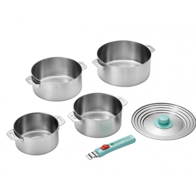 EJQ-1500 燕熟の技 ステンレス鍋 14cm&16cm&18cm&20cm 着脱ハンドル付き