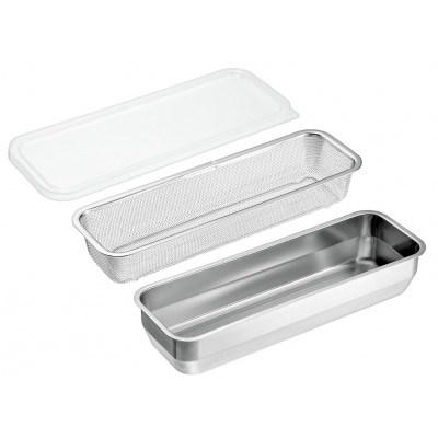 YB-550 燕熟の技 ユニット1/2バット(Lサイズ)&ザル&フタセット 燕三条産