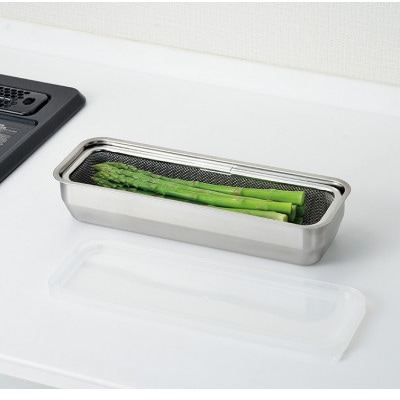 YB-550 燕熟の技 ユニット1/2バット(Lサイズ)&ザル&フタセット 燕三条産