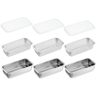 YB-1200 燕熟の技 ユニット1/3バット&ザル&フタ 各3個セット 燕三条産