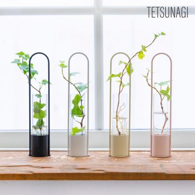 【TETSUNAGI】一輪挿し　スチール　フラワーベース　ホワイト