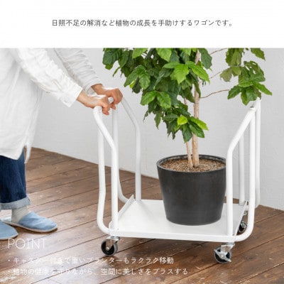 【TETSUNAGI】グリーンワゴン　ホワイト　収納　インテリア　スチール