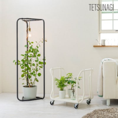 【TETSUNAGI】グリーンワゴン　ホワイト　収納　インテリア　スチール
