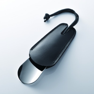 靴べら　革付　純チタンミラー仕様