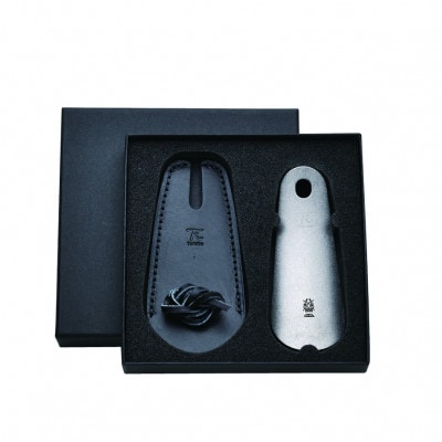 靴べら　革付　純チタンミラー仕様