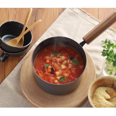 わたしのこだわり　窒化鉄　片手鍋(リング付)　20cm