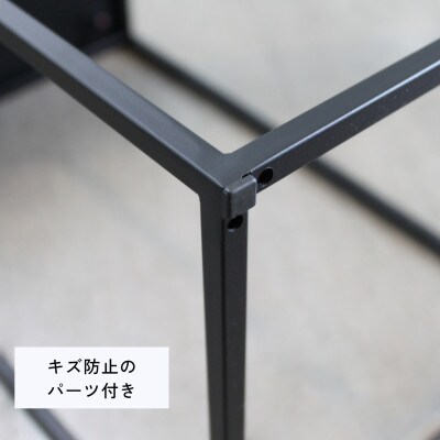【KUROSHIRO|abekin】サイドテーブル　ABSS-B-18　燕三条(四角形・黒)