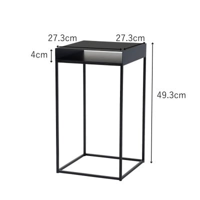 【KUROSHIRO】ナイトテーブル　ABSS-B-70(黒)
