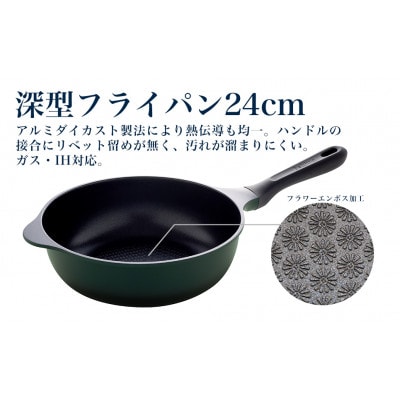 スーパーベルフィーナプレミアム24cm深型フライパン蒸し器セット