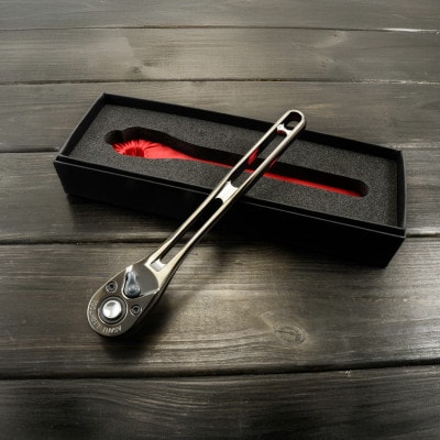 差込角9.5mm[3/8] Tactile LIGHTOOL ラチェットハンドル(メタルブラック)