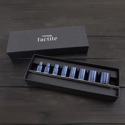 差込角9.5mm[3/8] Tactile LIGHTOOL ソケットセット8点セット(ブルー)