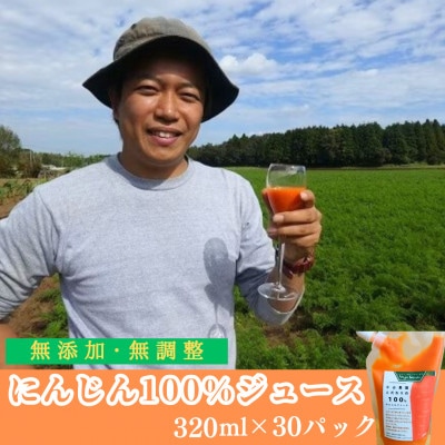 さらっと飲みやすい 100%人参ジュース 320ml×30パック