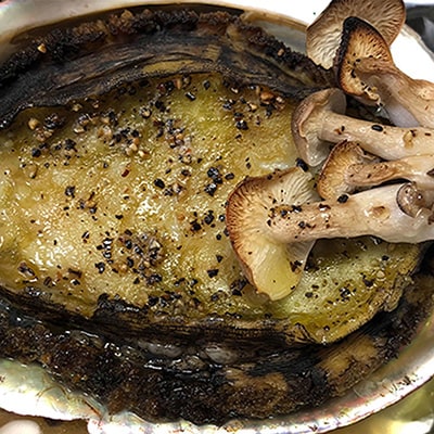 八幡浜発!竹中水産の「アワビ三昧大サイズ」400g(鯛もしくはアジとセット)【F22-214】