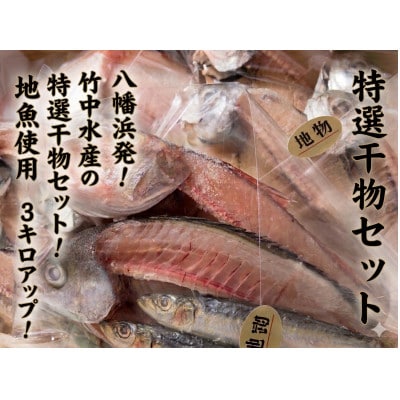 竹中水産の八幡浜発!「匠の干物三昧セット3㎏前後以上(約20枚)」【H22-177】