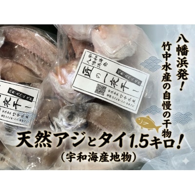 竹中水産の「匠の一夜干し」選りすぐり人気の2種!(真鯛と真あじ)計約1.5キロ【D22-233】