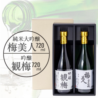純米大吟醸梅美人720mlと吟醸観梅720mlのセット【D03-8】