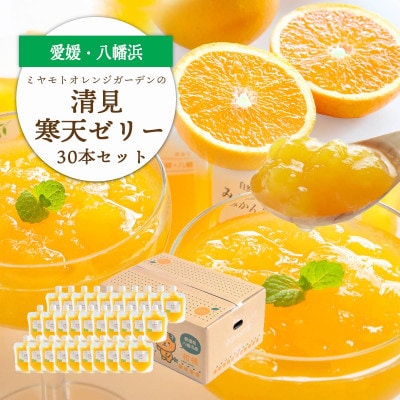 ゲル化剤・pH調整剤不使用!愛媛産 清見寒天ゼリー 30本セット【H25-234】