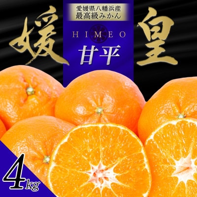 最高級みかん 媛皇 甘平 4kg 愛媛県 八幡浜産 西宇和地区 扁平で濃い味【E25-301】